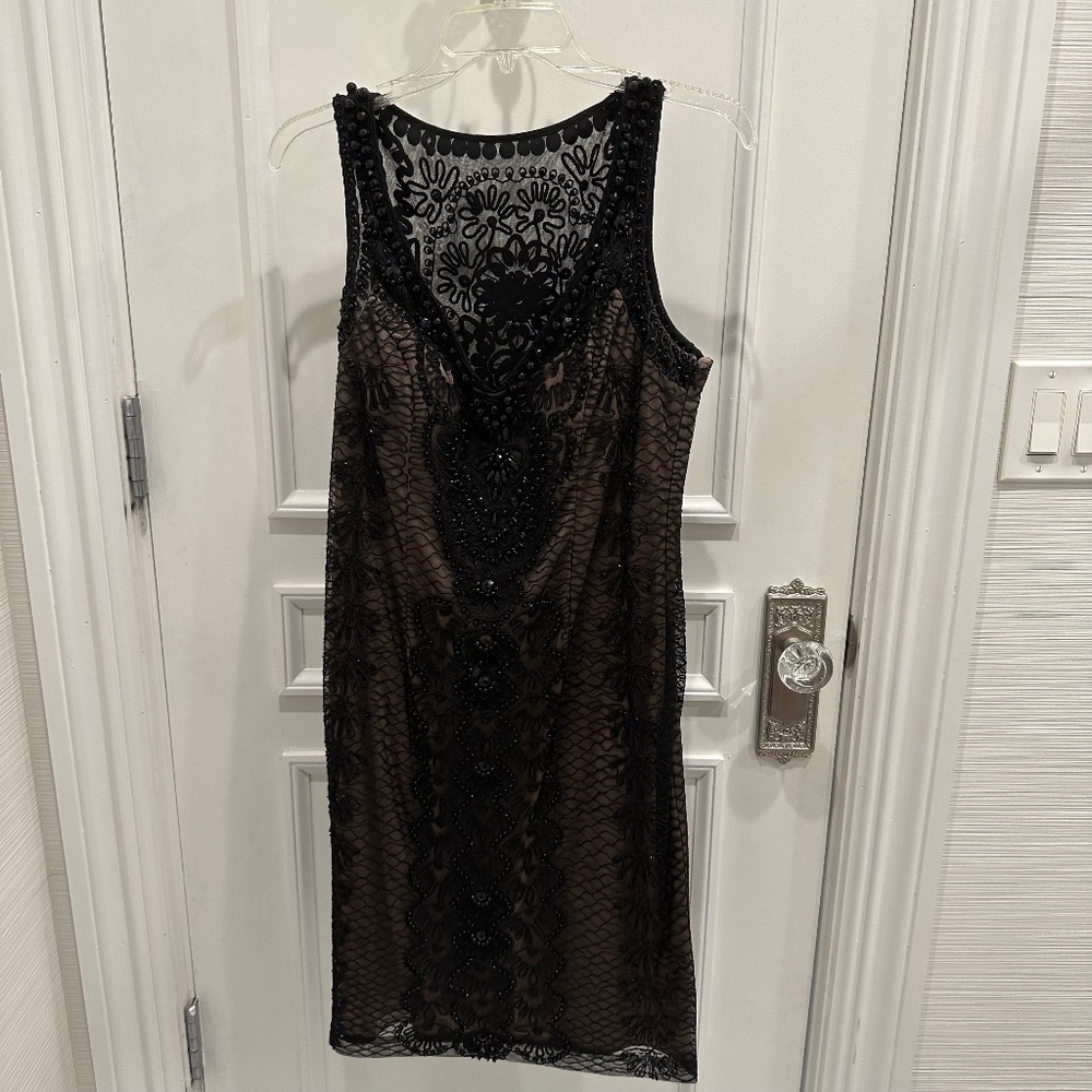 Sue Wong Embellished Semi Sheer Evening Dress
